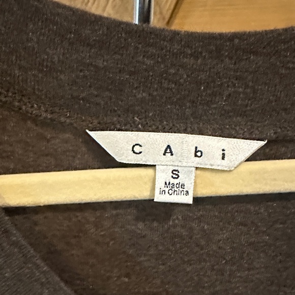 CAbi Chocolate Long Sleeve V-Neck Top - Picture 2 of 3